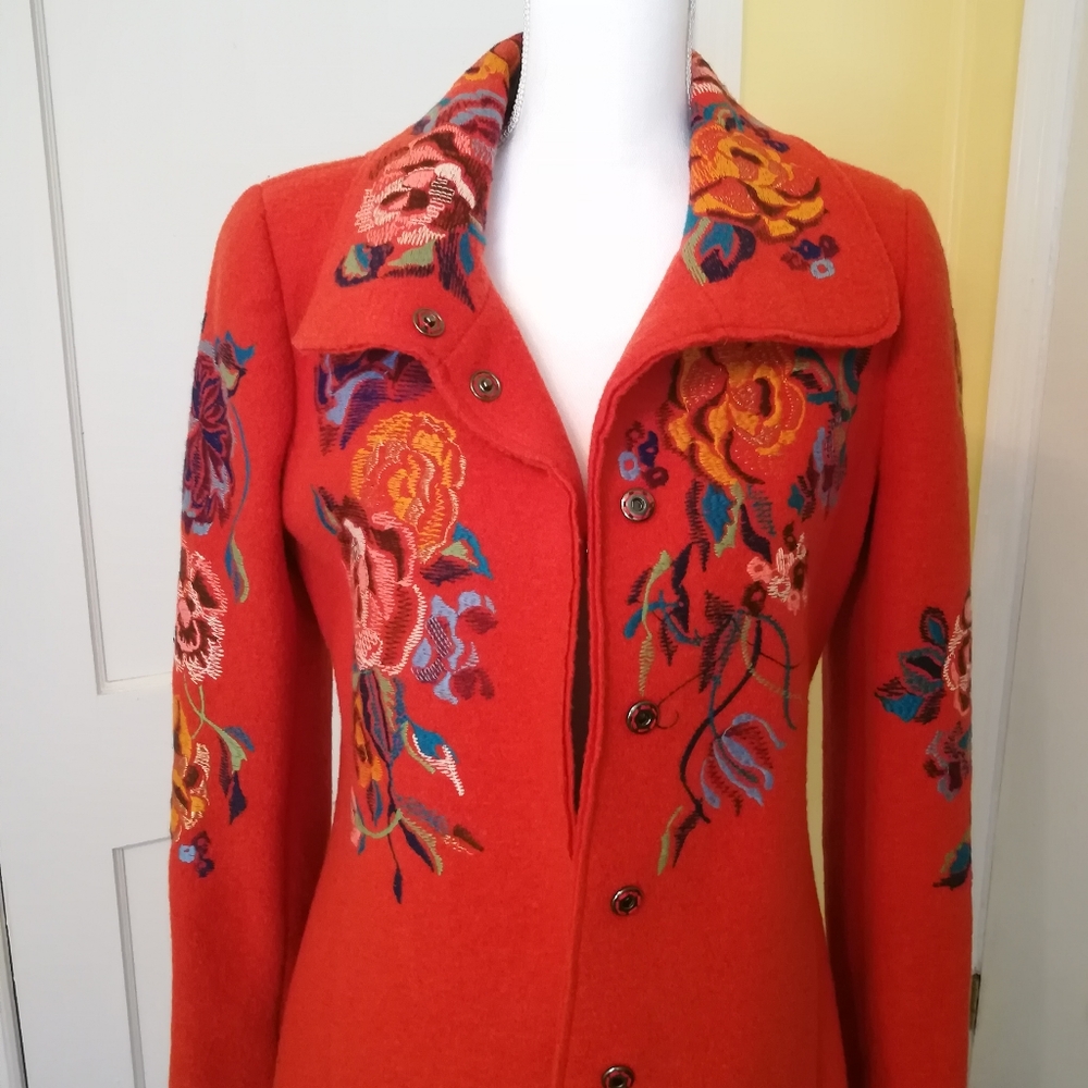 Gorgeous IVKO Embroidered Wool Coat